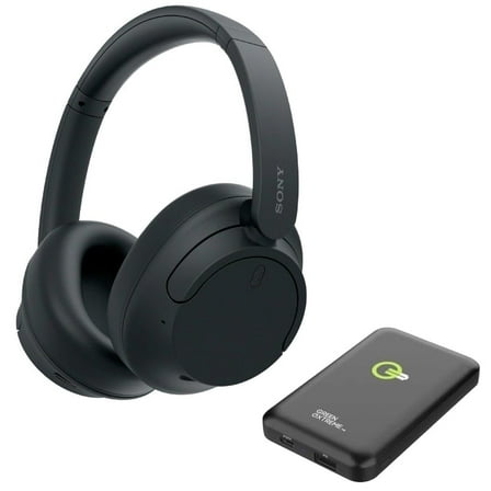 Sony Sony WH-CH720N Noise Canceling Wireless Headphones Bluetooth Over The Ear Headset with Microphone and Alexa Built-in, Black With Green Extreme Portable Wireless Charger