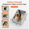 thumbnail image 2 of Stainless Steel Cat Litter Box, Odor Free Metal Litter Box with High Sides Lid, Open Top Low Entry Litter Pan Include Scoop Easy Cleaning Anti-Scratch Kitty Cat Box Anti-Urine Leakage, Non-Sticky, 2 of 8