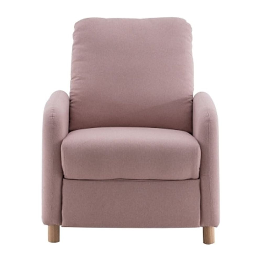 Canddidliike 29" Wide Upholstered Living Room Chairs, Manual Standard Recliner - Pink