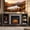 Gray & 58" Fireplace TV Stand, variant on Eyisean 70" W Wooden Entertainment Center with Fireplace, Faux Stacked Stone Surround, TV Stand with 23'' Electric Fireplace, Media Console Table for TVs Up to 65", Rack for Living Room