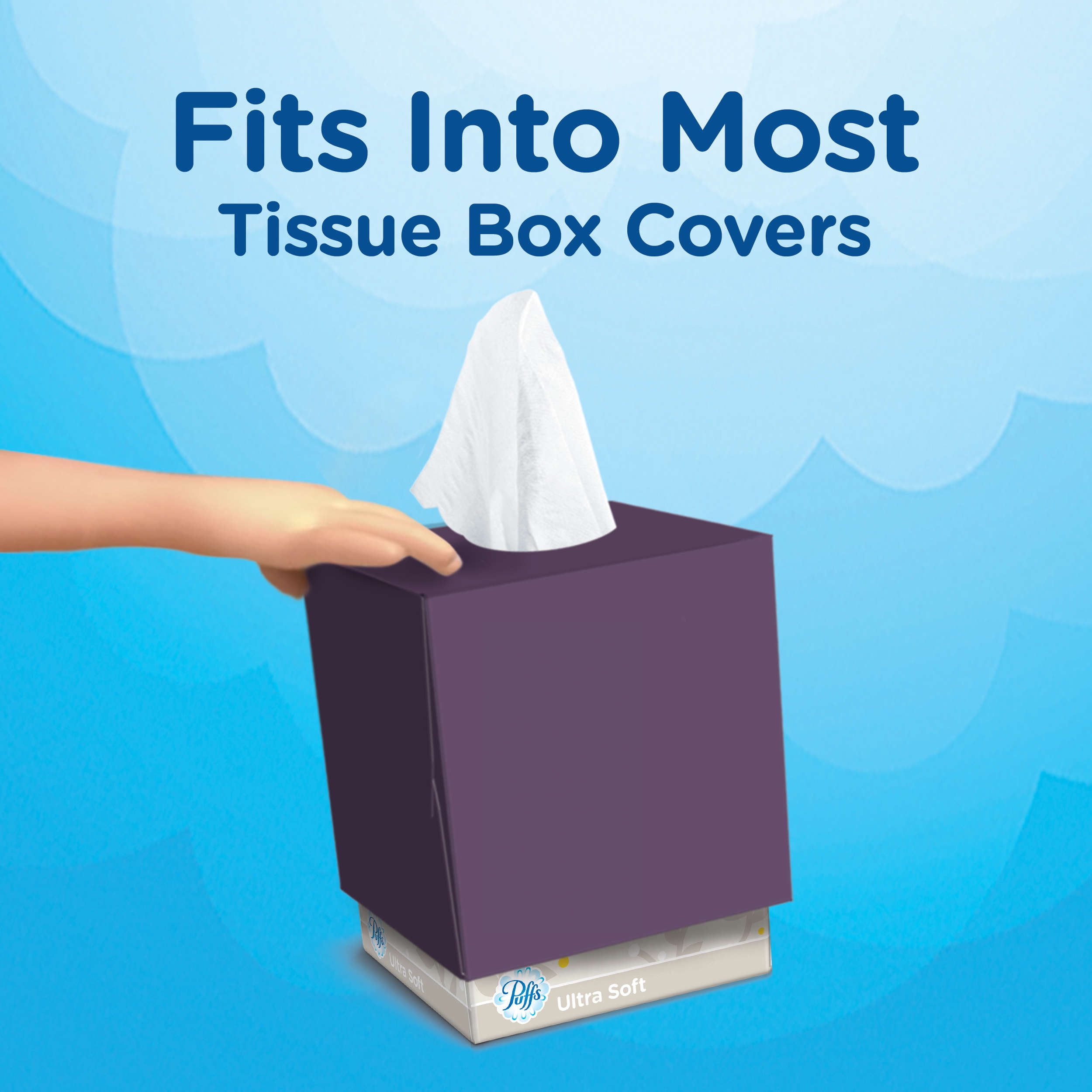 Puffs - Brandclub - Puffs Basic Facial Tissues, 1 Cube, 64 Tissues