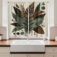 thumbnail image 3 of Ambesonne Monstera Kitchen Curtains, Boho Abstract Tropical Art, 55"x30", Evergreen Sage Green Fawn, 3 of 3
