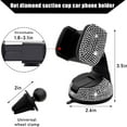 thumbnail image 2 of Universal Bling Crystal Car Phone Holder - 360 Degree Adjustable, Secure Mount for Dashboard, Air Vent, and Windshield - Compatible with All Smartphones-White, 2 of 6