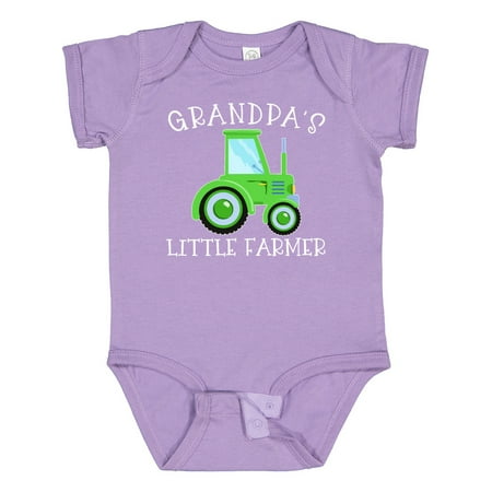 

Inktastic Grandpa s Little Farmer- Green Tractor Gift Baby Boy or Baby Girl Bodysuit