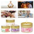 thumbnail image 5 of SCENTORINI Scented Candles Gift Set, 4X4,4oz, Blush Peony, Cinnamon Apple, French Lavender and Velvet Rose, Natural Soy Wax, Portable Travel Fin Handmade Aromatherapy Floral Candle, 5 of 7