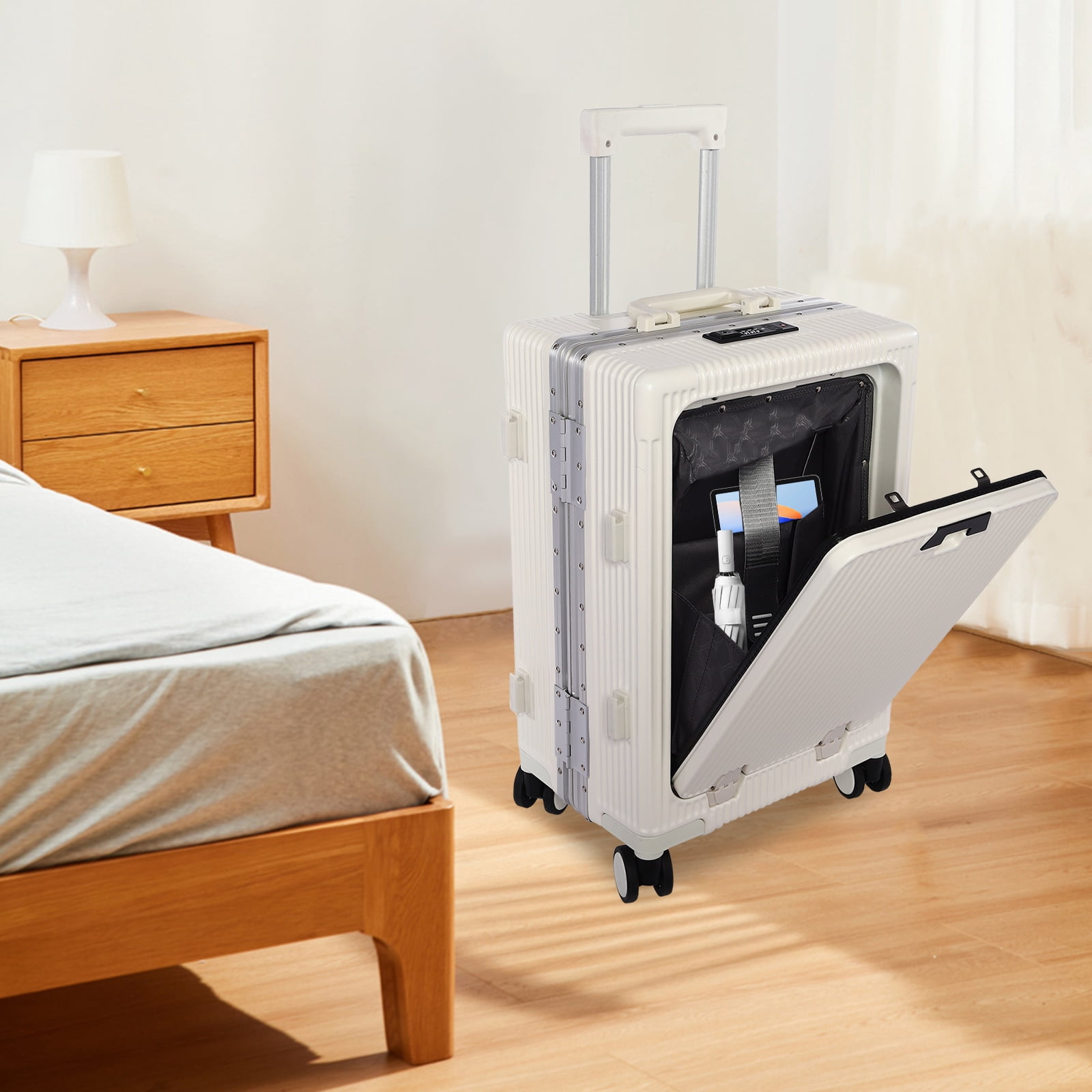 20" Smart Boarding Suitcase with USB Port, TSA Lock & Laptop Compartment – Durable, Lightweight, and Secure for Business & Leisure Travel
