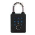 thumbnail image 1 of Fingerprint Padlock, Waterproof Smart Padlock with Keyless Biometric, APP Control & Key Backup, Outdoor Heavy Duty Locker Lock for Gym Locker, Door, Luggage, Suitcase, Backpack, 1 of 7