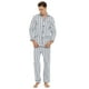 thumbnail image 5 of Apparonia Conjunto de Pijamas para Hombre Pijamas de Algodón con Cuello con Muescas para Hombre Ropa de Dormir de Manga Larga para Hombre con Bolsillos y Rayas Calmantes Delanteras Fly XL, 5 of 6