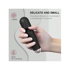 Handheld Electric Personnal Massager Wand Rechargeable&Waterproof Handheld Deep Tissue Neck Back Massager for Shoulder, Leg, Calf, Foot, Muscle, and Back Pain Relief
