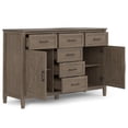 thumbnail image 6 of Simpli Home Ela SOLID WOOD and Pine 54 inch x 18 inch Rectangle Transitional Sideboard in Smoky Brown, 6 of 11