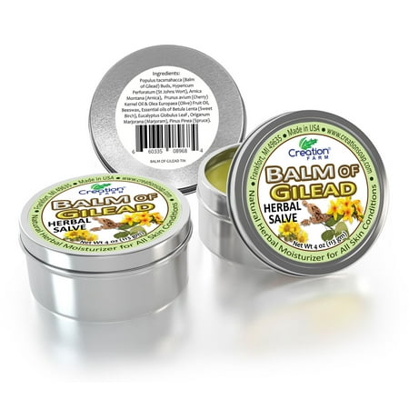Balm of Gilead Salve 3 Tins by Creation Farm Safely Soothes Muscles & Joints