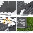 thumbnail image 4 of TacleeKii Waterproof Outdoor Rug 9' x 12', Reversible Plastic Straw Mat for Patio, RV, Camping & Deck, Gray, 4 of 8