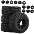 thumbnail image 3 of 4 Pieces Toy Car Wheels Tires RC Car Part High Performance Rubber for 1/10 Slash W285 Senton Models, 3 of 9