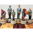 thumbnail image 3 of Juego de ajedrez US American Civil War Generals con tablero de almacenamiento, 3 of 7