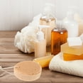 thumbnail image 3 of Esponja de baño de 5 piezas Esponja de nido de abeja de algodón de algas naturales Biodegradable Niños Adultos Artículos de ducha con cuerda colgante (marrón), 3 of 5