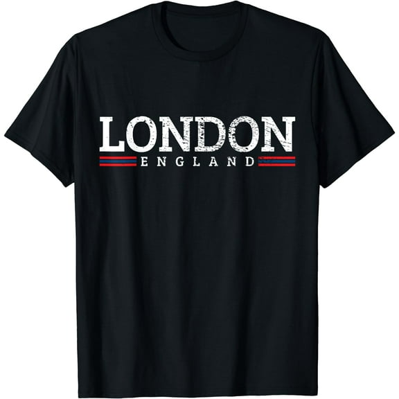 London England Vintage T-Shirt Black X-Large