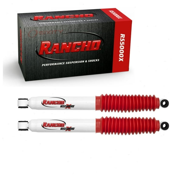 2 pc Rancho Rear RS5000X Shock Absorbers compatible with Ford F-350 Super Duty 1999-2016 - With Rear Raised Height 2.5 (In)