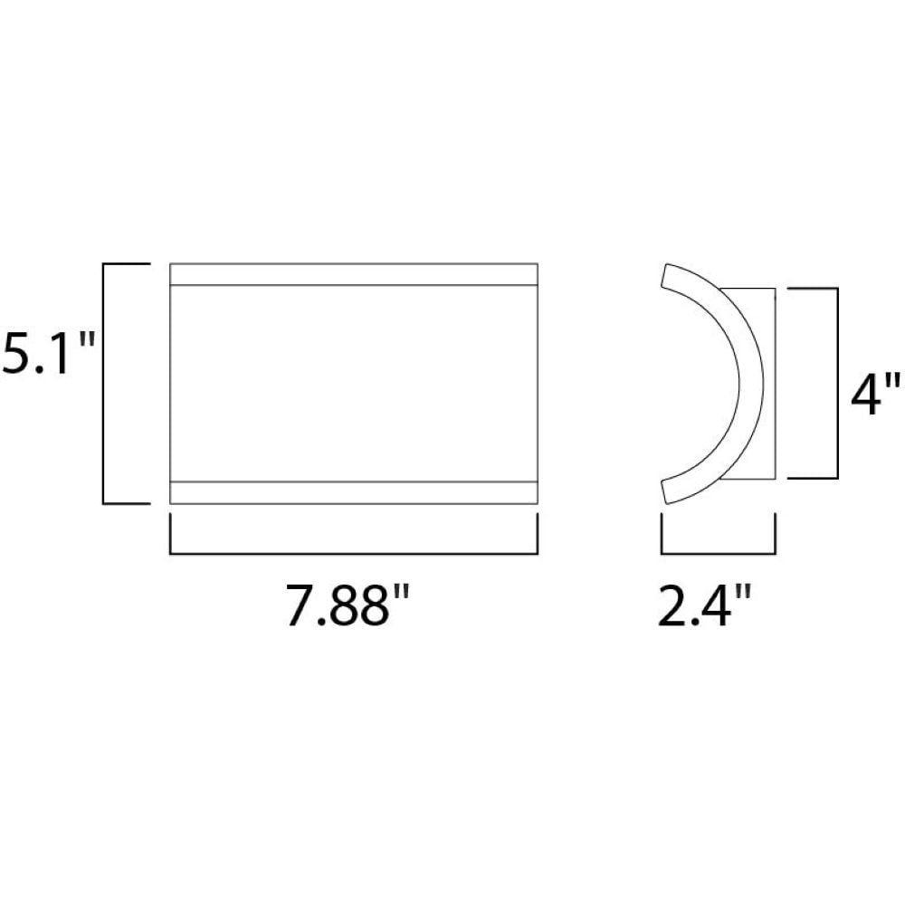 Alumilux Diverge 5"H 2-Light LED Outdoor Wall Sconce Solid Satin Aluminum by ET2
