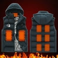 thumbnail image 1 of Chaquetas y abrigos casuales con capucha y sin mangas para hombre Chaqueta térmica Nine Districts con control doble y carga USB Blusa con capucha y cremallera de apertura y cierre Blusa de poliéster p, 1 of 4
