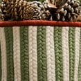 thumbnail image 3 of Comet Stripe Christmas Basket - Green Multi 12"x12"x8", 3 of 5