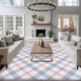 thumbnail image 4 of Large Area Rug 5x7 Ft,Abstract Plaid,Non Slip Area Rugs for Bedroom,Minimalistic Multi Colors Country Rustic Plaid Low Pile Indoor Throw Carpet for Living Room Dining Room Nursery Home Office, 4 of 9