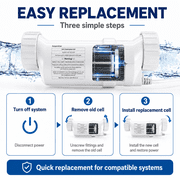 Salt Cell Replacement for Hayward T-CELL-15 W3T-CELL-15, Salt Chlorine Generator Fits 40,000 Gal Pools, up to 10,000 Hours Theoretical Service Life