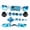 Blue, variant on Riousery Full Button Sets Mod Replace Part for Microsoft Xbox One Controller 3.5mm Jack (Blue) Premium Video Game Console Parts and Accessories Replacement Kits for Gamers