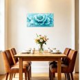 thumbnail image 2 of ZHONGYUTONG Teal and Grey Canvas Wall Art Abstract Floral Paintings Wall Decor Modern Teal Flower Artwork Prints for Bedroom Living Room Home Decor Framed (24.00" x 48.00"), 2 of 4