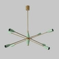 thumbnail image 3 of 8 Arm Brass Sputnik Cone Shade Chandelier Light Fixture, 3 of 8