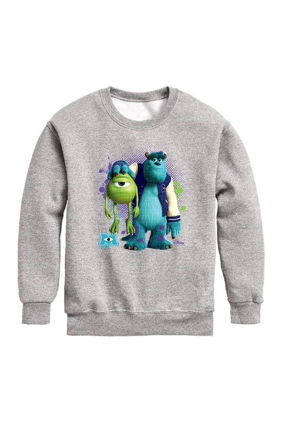 Monsters Inc. - Mike And Sully  - Toddler & Youth Crewneck Fleece Sweatshirt