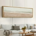 thumbnail image 4 of IDEA4WALL Extra Large Framed Canvas Print Wall Art Serene Shoreline Abstract Beach Illustrations Antique Pastel Seascape Wall Decorative Oversized Artwork Relax/Calm for Living Room - 60"x20", 4 of 5