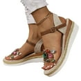 thumbnail image 1 of LSLJS Women's Wedges Sandals Rhinestone Wedge Buckle Thick-soled Platform Fish Mouth Fashionable Comfortable Sandals, 1 of 8