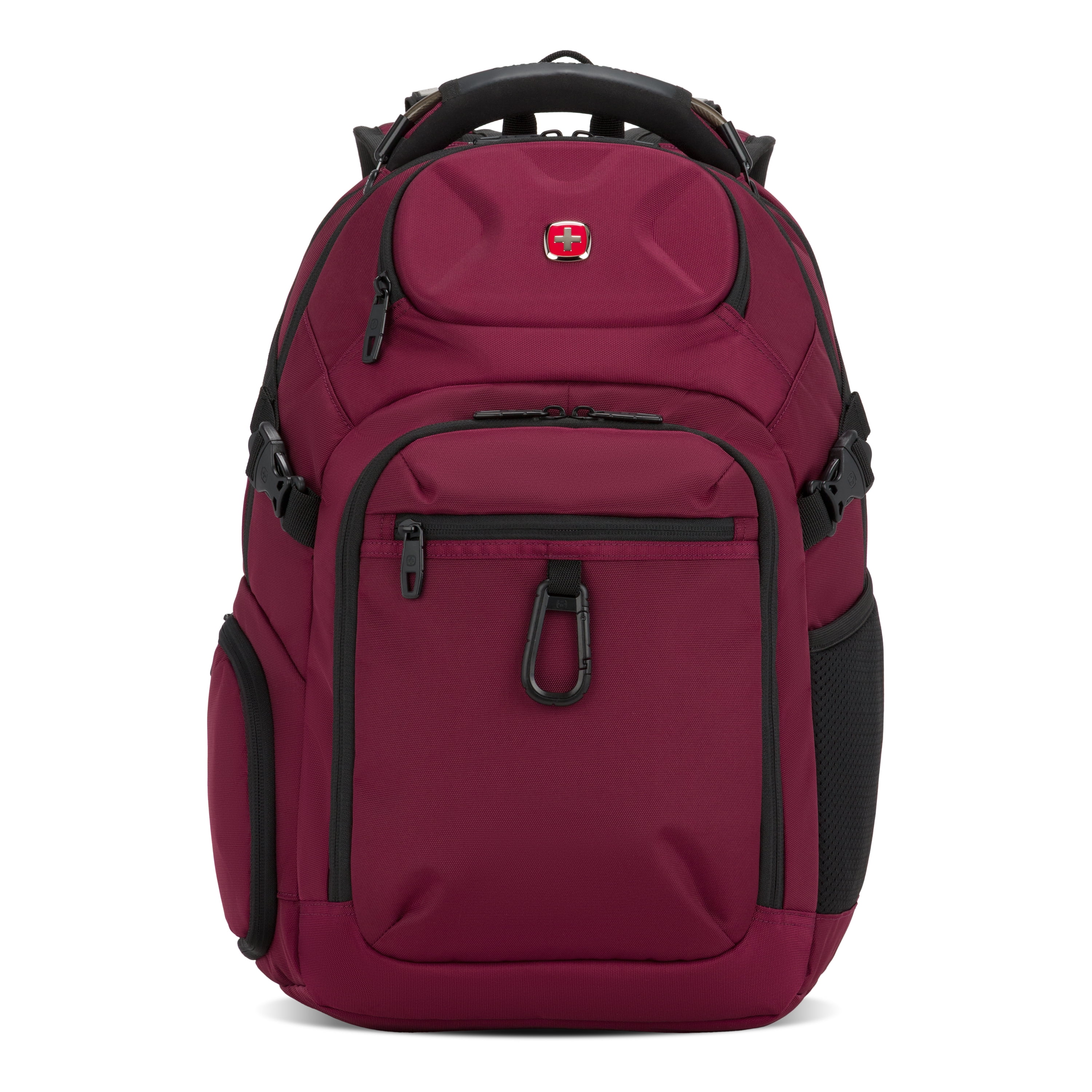 SWISSGEAR Stride ScanSmart Laptop Backpack, Burgundy, Feature Packed for School, Travel, Everyday