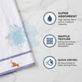 thumbnail image 4 of Unique Bargains 2Pcs Cotton Absorbent Fast Drying Dish Towels White Carrots 25" x 15", 4 of 7
