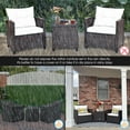 thumbnail image 7 of Patiojoy 3PCS Wicker Cushioned Conversation Set Outdoor Rattan Furniture w/Black Cushions, 7 of 7