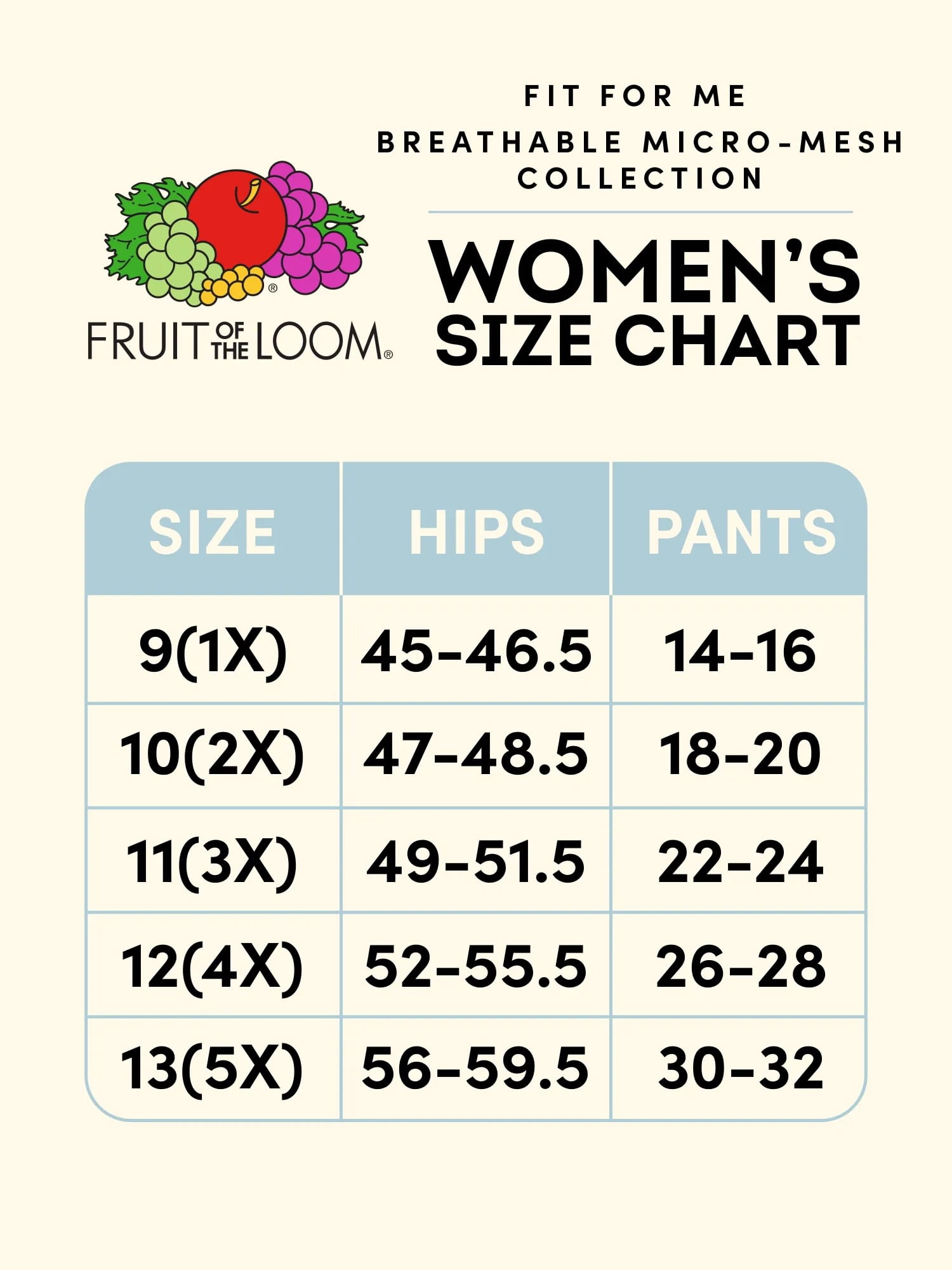 Fit for Me by Fruit of the Loom Women's Plus Size Breathable Micro-Mesh Brief Underwear, 6-Pack