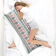 thumbnail image 4 of Boho Long Body Pillow Cover – Soft & Breathable Ethnic Fabric, Hidden Zipper, 20"x54", Stylish Abstract Tribal Print – Gift for Side Sleepers, Pregnancy, Home Decor, 4 of 7