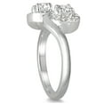 thumbnail image 2 of SZUL Women's 3/4 Carat TW Two Stone Halo Diamond Ring in 10K White Gold  (J-K-L Color, I2-I3 Clarity), 2 of 4