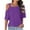 Purple, variant on AherBiu Summer Tops for Women Short Sleeve One-Shoulder Casual Loose Fitted Tunic Top Shirts Blouse