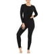 thumbnail image 1 of Set térmico Fruit of the Loom Micro Waffle para mujer, negro, talla M, 1 of 4