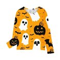 thumbnail image 5 of Odeerbi Toddler Girls Fall Winter Basic Layering T-Shirt Halloween Basic Tees 3-14 Years Kids Long Sleeve Shirt Halloween Pullover Base Layer Shirts Toddler Clothes Yellow, 5 of 6