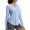 Light Blue, variant on Women's Long Sleeve Sun Shirts UPF50+ UV Protection Rash Guard Lightweight Quick Dry V Neck Workout Hiking Tops Light Blue M