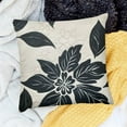 thumbnail image 2 of BANET Black Pillow Covers ,Decorative Couch Throw Pillow Cover for Sofa Bedroom,Black and Beige Cushion Case Outdoor Home Decoration(Black) White, 2 of 5