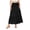 Black, variant on Skirts for Women Trendy Flowy Ruffle Smocked Waist A-line Boho Swing Long Skirt with Pockets Beach Vacation(White, M)