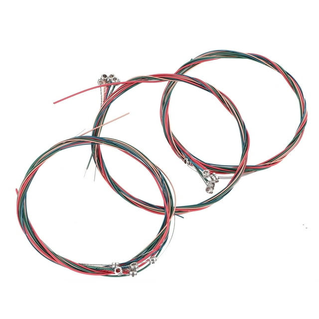 Acoustic Guitar Strings, 3 Set Replacement Guitar Strings, Classic Guitar Acoustic Guitar For Folk Guitar 3Set Brass Strings,3Set Rose Copper Strings,3Set Colorful Strings
