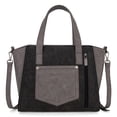 thumbnail image 4 of Wrangler Color Block Tote Bag for Women - Stylish Large Shoulder Purse and Handbag, Black, 4 of 7