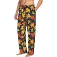 thumbnail image 6 of Naloa Colorful Maple Leaves Pajama Pants Men, PJ Bottoms, Sleep & Lounge Pants-Large, 6 of 6