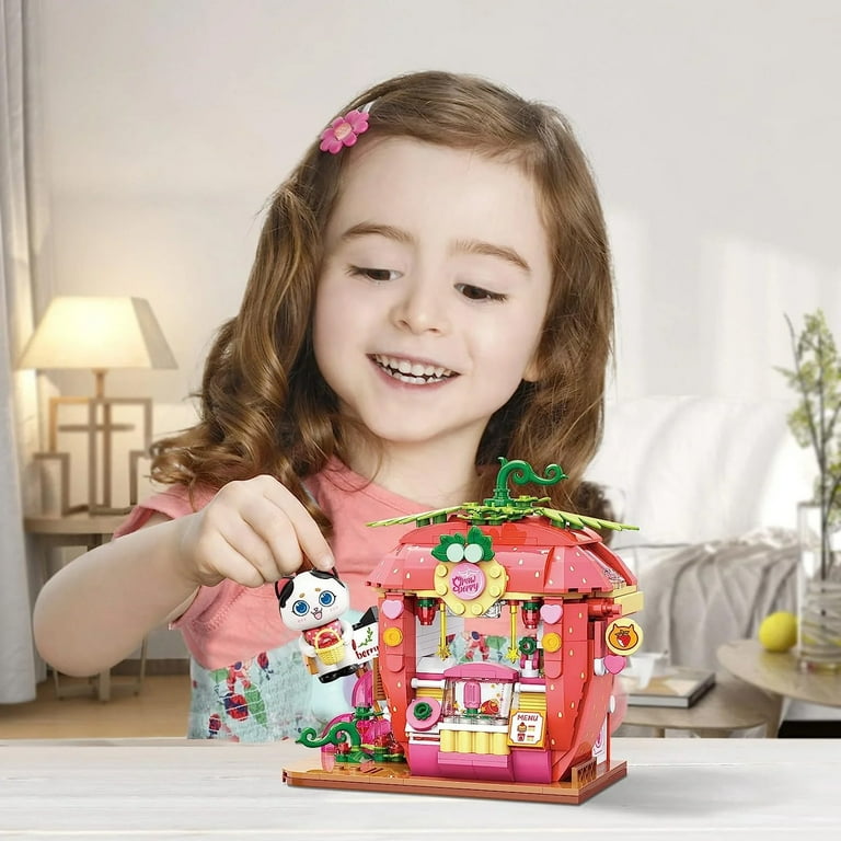 にわとり&ひよこ♡苺set NAYIHOOP Cat Strawberry House Building Sets Compatible with Lego