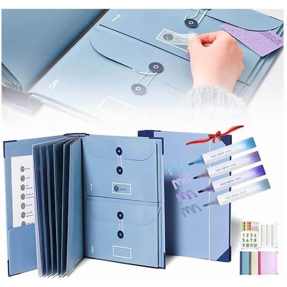 if I Die Binder - Document Organizer Binder with Pockets – Important Papers Storage Folder for Home, Office & Travel, Portable Plastic File Holder