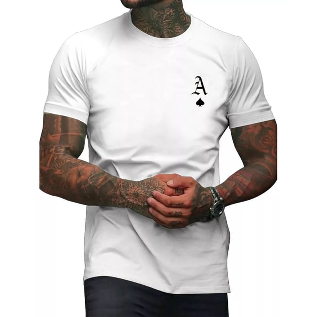Playera De Hombre Patrón A Manga Corta Deportiva Tenis Top